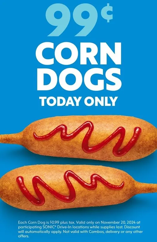 Sonic 99 Cent Corn Dogs Deal in 2025: Save Big on a Crispy Classic 1 sonic 99 cent corn dogs